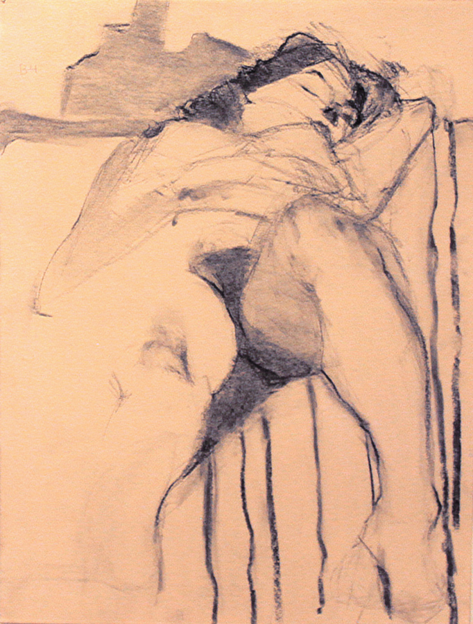 In Repose Charcoal Drawing