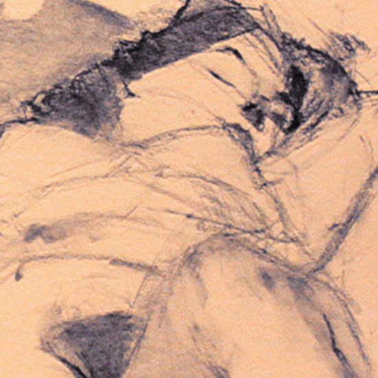 In Repose Charcoal Drawing