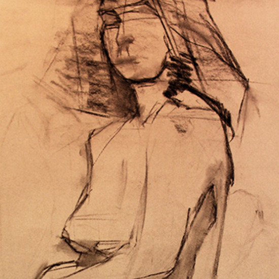 Nocturne Style Charcoal on Paper