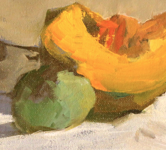 Plums and Melon Oil Painting