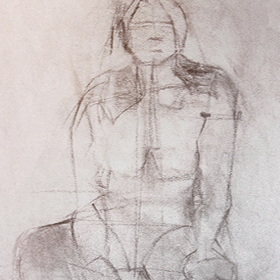 Squaring Up Charcoal on Paper