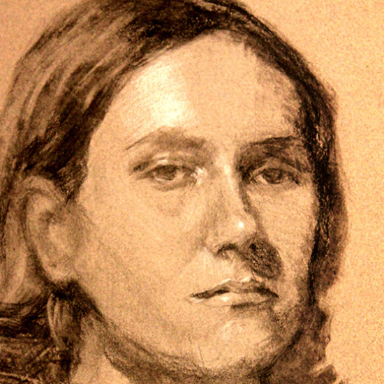 Tennis Pro Charcoal Drawing