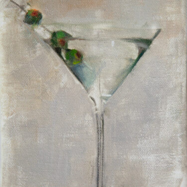 Martini, Oil on Canvas, 5″ x 7″