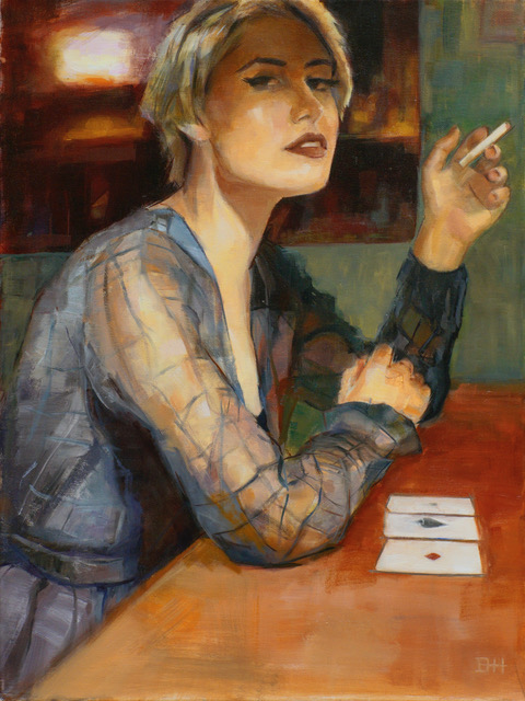 Woman Smoking Painting